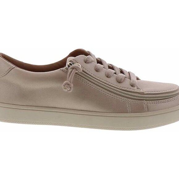 NEW Billy Footwear Women Sneaker Low Top Zip Champagne Adaptive Size 6.5 W KF162 - Picture 2 of 5